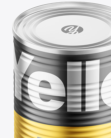 Matte Metallic Tin Can Mockup