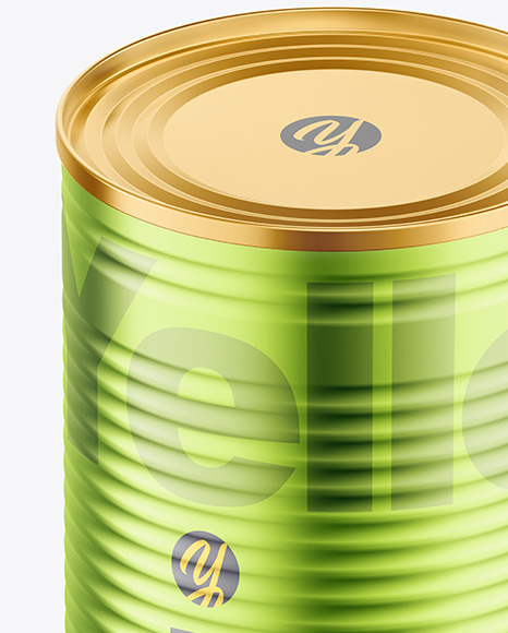 Matte Metallic Tin Can Mockup