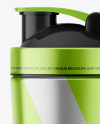 Metallic Shaker Bottle with Blender Ball Mockup