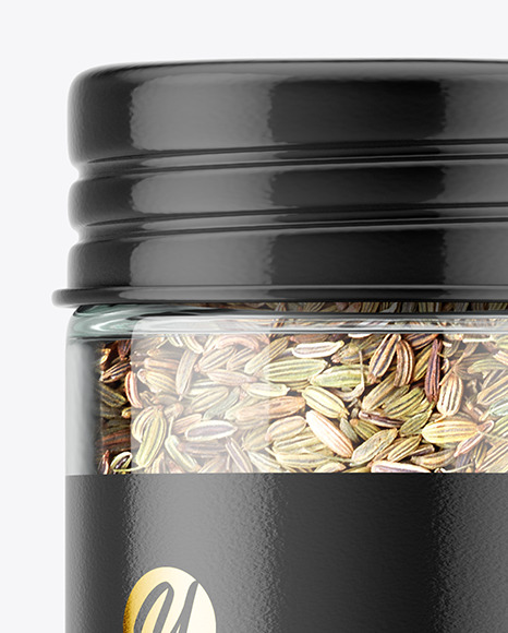 Spice Jar with Fennel Mockup