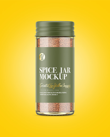 Spice Jar with Ground Coriander Mockup