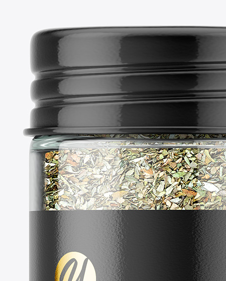 Spice Jar with Oregano Mockup