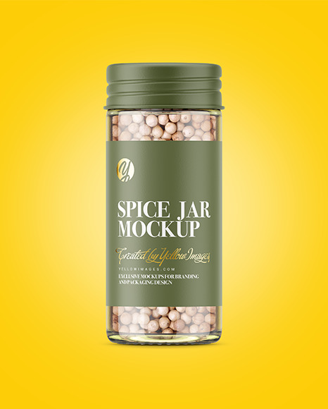 Spice Jar with White Pepper Mockup