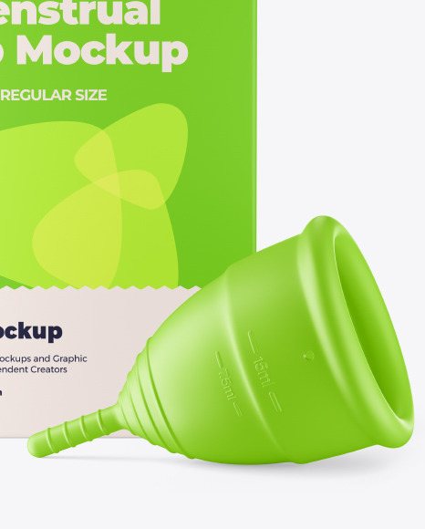 Matte Menstrual Cup Package Mockup