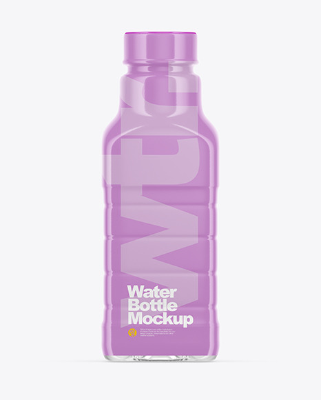 Clear Plastic Water Bottle Mockup