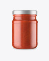 Glass Jar With Tomato Sauce Mockup