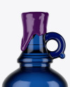 Blue Glass Bottle With Handle &amp; Wax Top Mockup