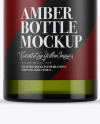 Green Glass Bottle With Handle & Wax Top Mockup