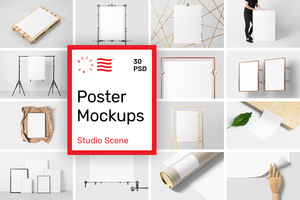 Poster Mockups - Studio Scene Poster Mockups - Studio Scene