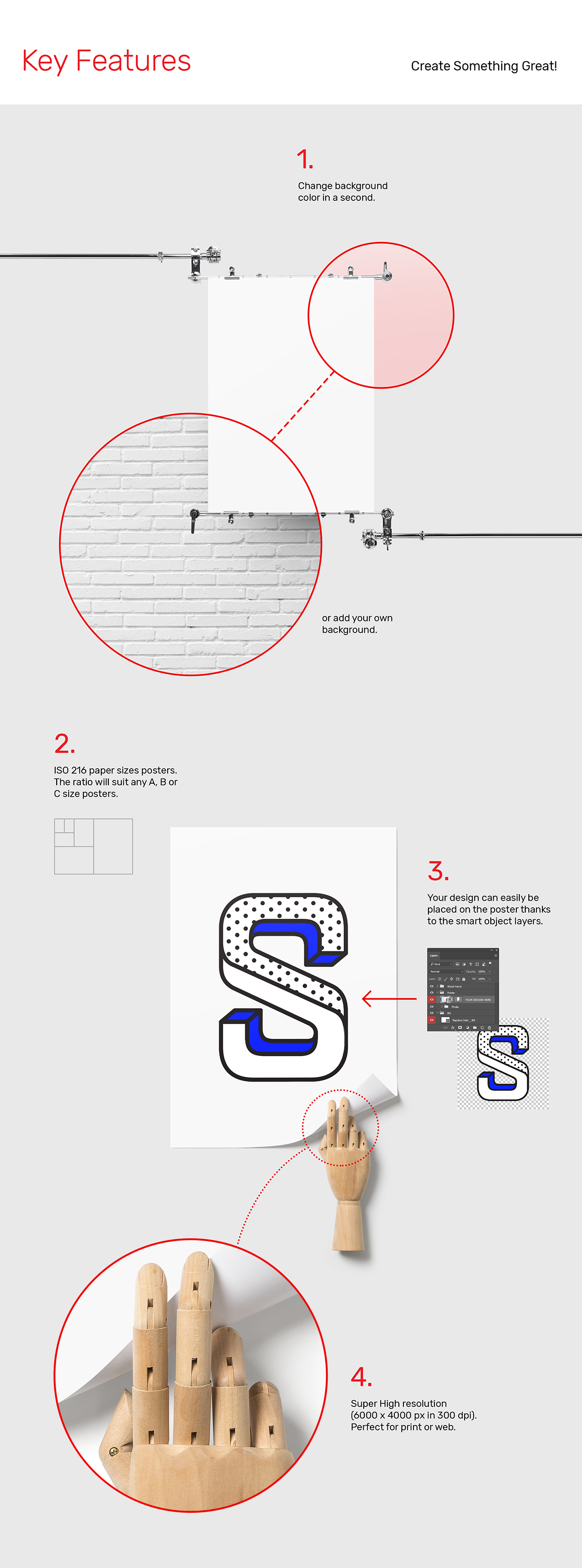 Poster Mockups - Studio Scene Poster Mockups - Studio Scene