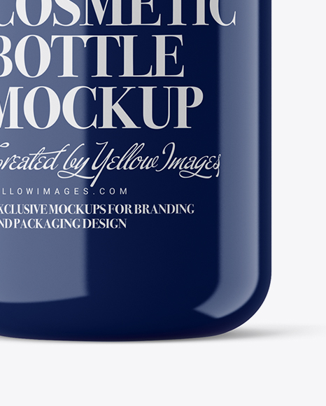 Glossy Cosmetic Bottle with Batcher Mockup