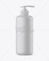 Matte Cosmetic Bottle with Batcher Mockup