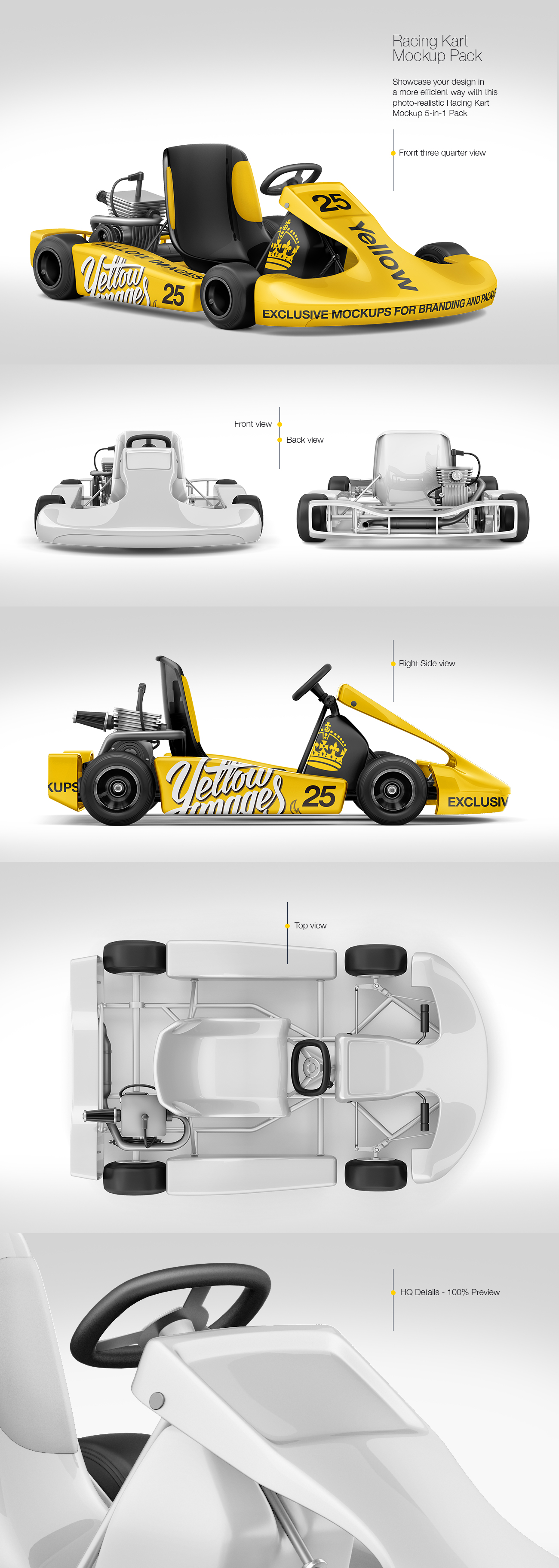 Racing Kart Mockup Pack Racing Kart Mockup Pack