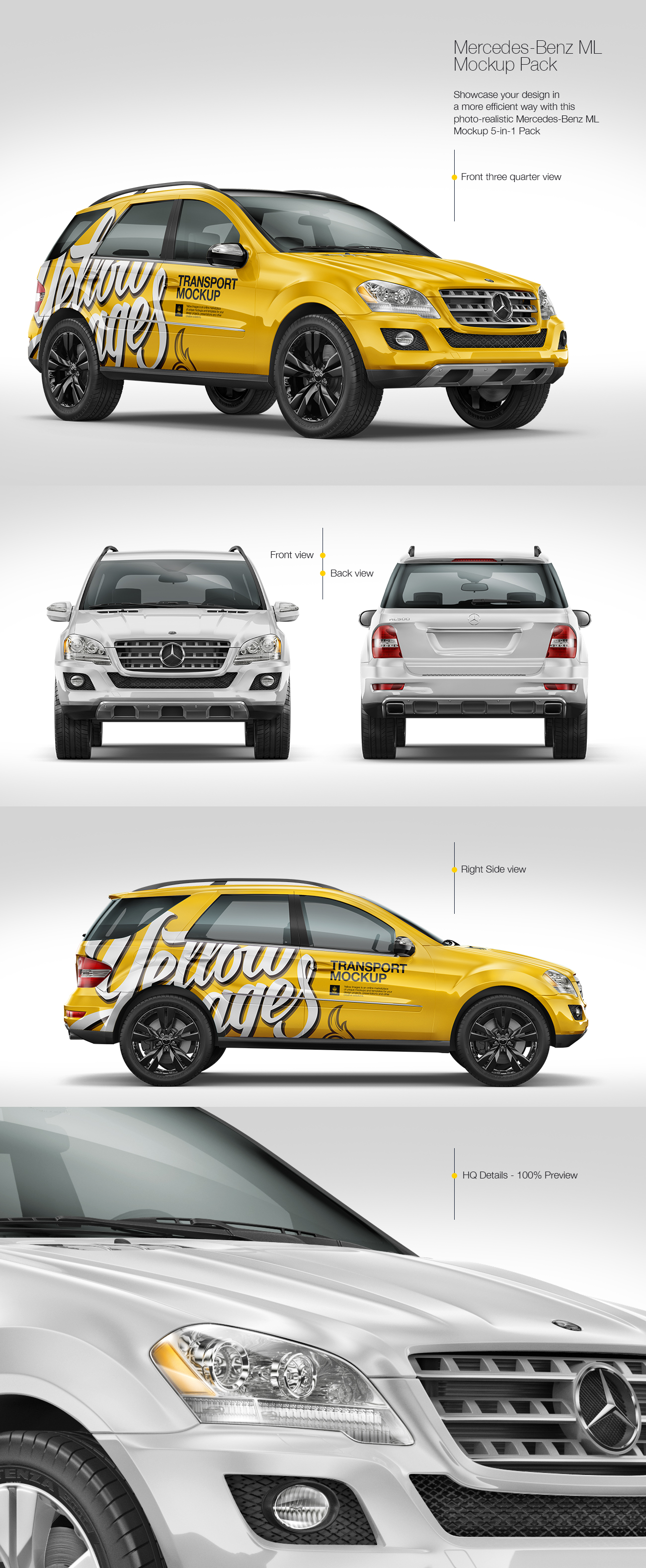 Mercedes-Benz ML Mockup Pack Mercedes-Benz ML Mockup Pack
