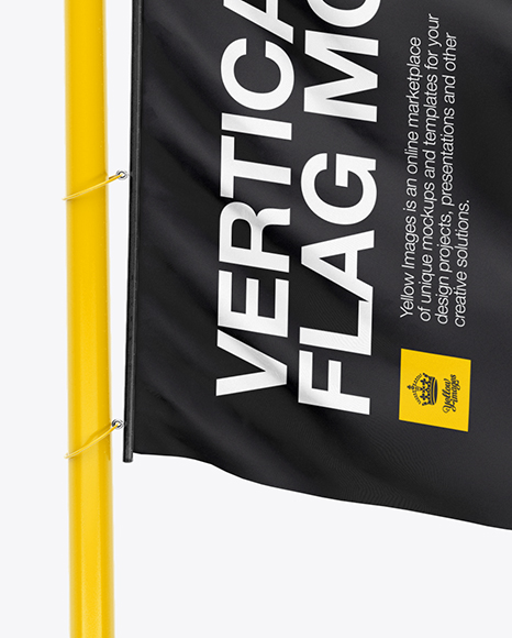 Vertical Sail Flag Mockup