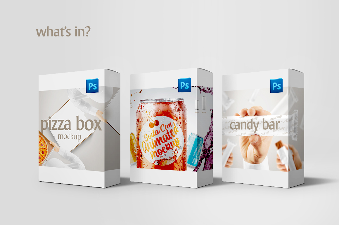 Food &amp; Drinks Packaging mockup set