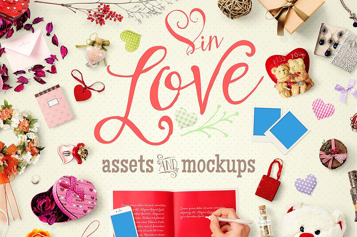 In Love Assets &amp; Mockups