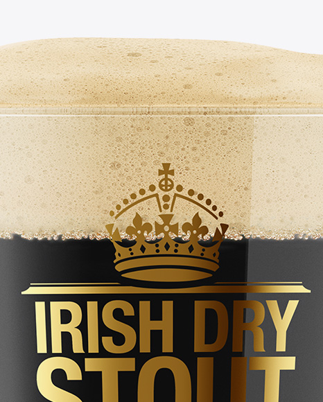 Irish Dry Stout Beer Glass Mockup