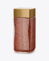 Instant Coffee Glass Jar Mockup - Half Side View (High-Angle Shot)