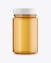 Glass Jar with Honey Mockup - Front View