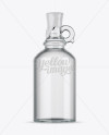 Clear Glass Bottle With Handle & Wax Top Mockup