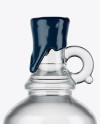 Clear Glass Bottle With Handle & Wax Top Mockup