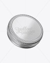 Metal Round Tin Box Mockup (High-Angle Shot)