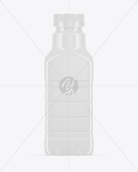 Glossy Plastic Drink Bottle Mockup