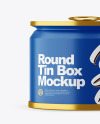 Matte Round Tin Box Mockup