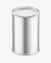 Matte Metallic Tin Can Mockup