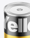 Matte Metallic Tin Can Mockup