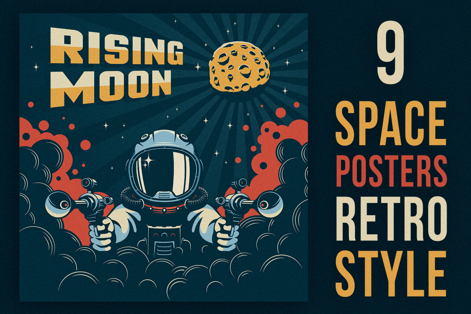 Space Poster Retro Style