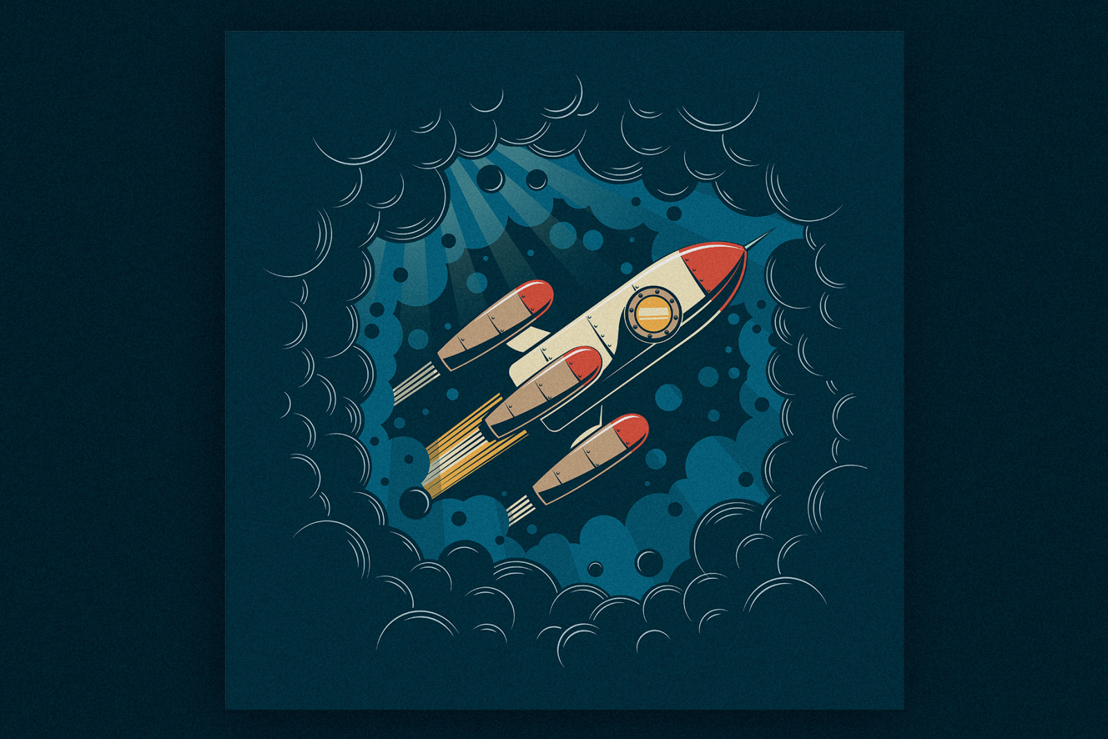 Space Poster Retro Style