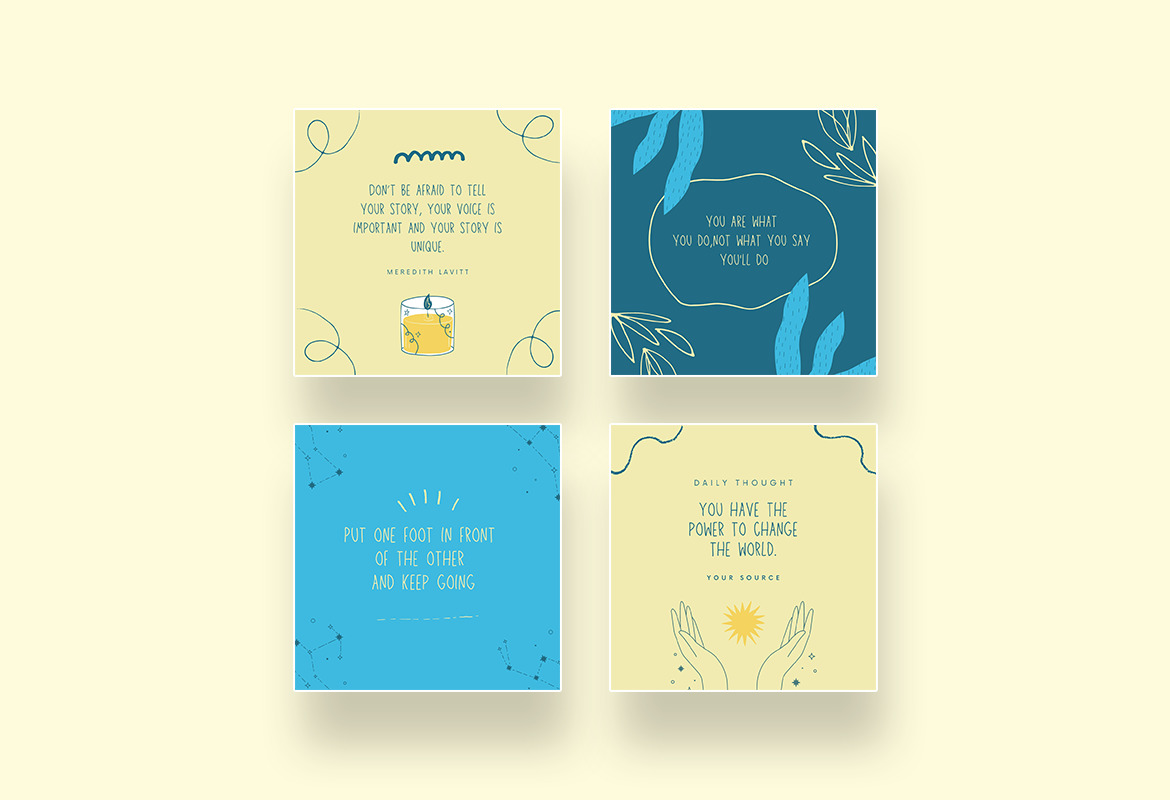 Fun and Cute Motivational Instagram Template Fun and Cute Motivational Instagram Template