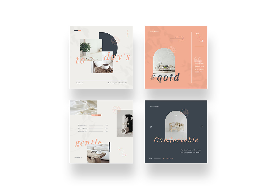 Minimalist and Elegant Reminder Instagram Canva Template on Yellow ...