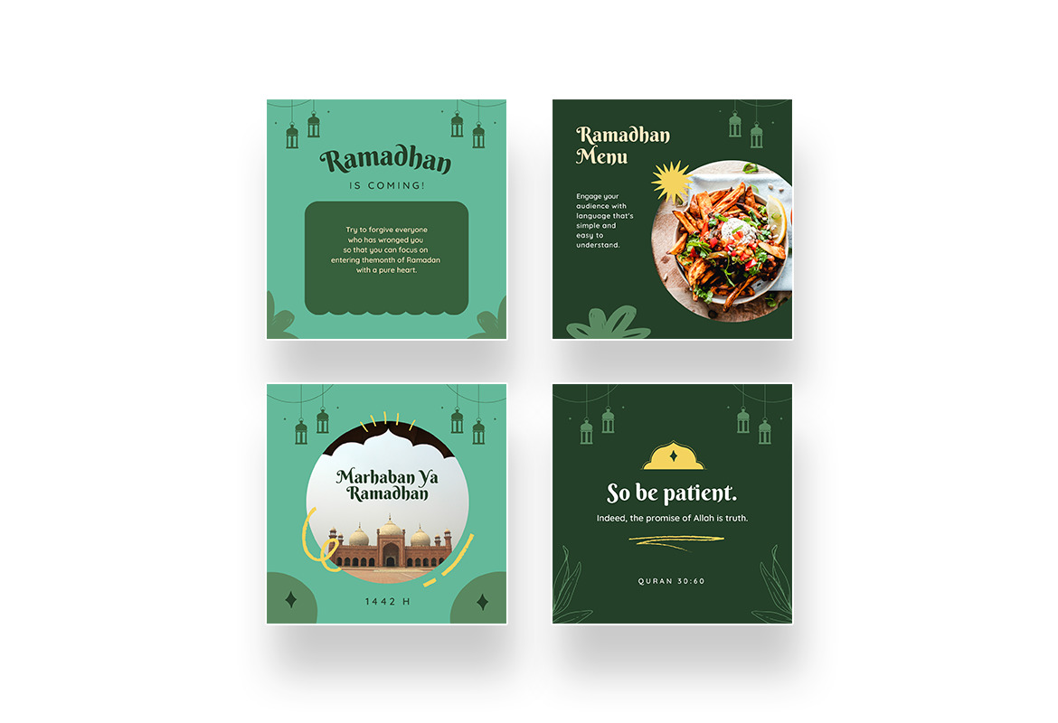 Fresh and Calming Ramadhan Instagram Canva Template