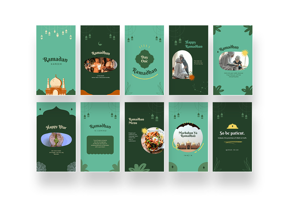 Fresh and Calming Ramadhan Instagram Canva Template