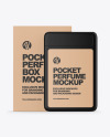 Pocket Perfume With Kraft Box Mockup