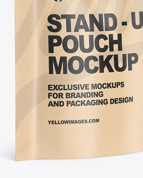 Kraft Stand-Up Pouch Mockup