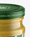 Glass Jar with Mustard Sauce Mockup