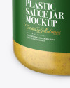 Glass Jar with Mustard Sauce Mockup