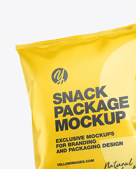 Two Matte Snack Packages Mockup