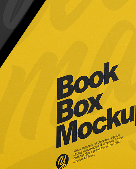 Set of Books in a Box Mockup