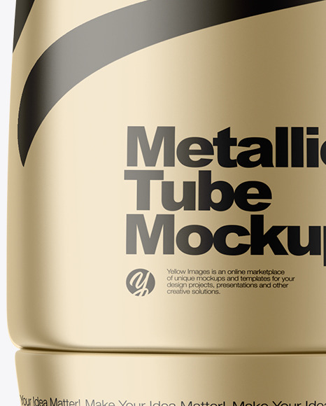 Matte Metallic Cosmetic Tube Mockup