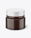 Amber Glass Cosmetic Jar Mockup Amber Glass Cosmetic Jar Mockup