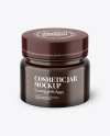 Amber Glass Cosmetic Jar Mockup Amber Glass Cosmetic Jar Mockup