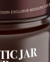 Amber Glass Cosmetic Jar Mockup Amber Glass Cosmetic Jar Mockup