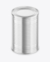 Glossy Metallic Tin Can Mockup