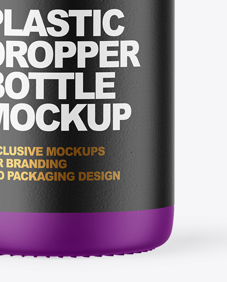 Matte Plastic Dropper Bottle Mockup