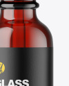 Dark Amber Glass Dropper Bottle Mockup